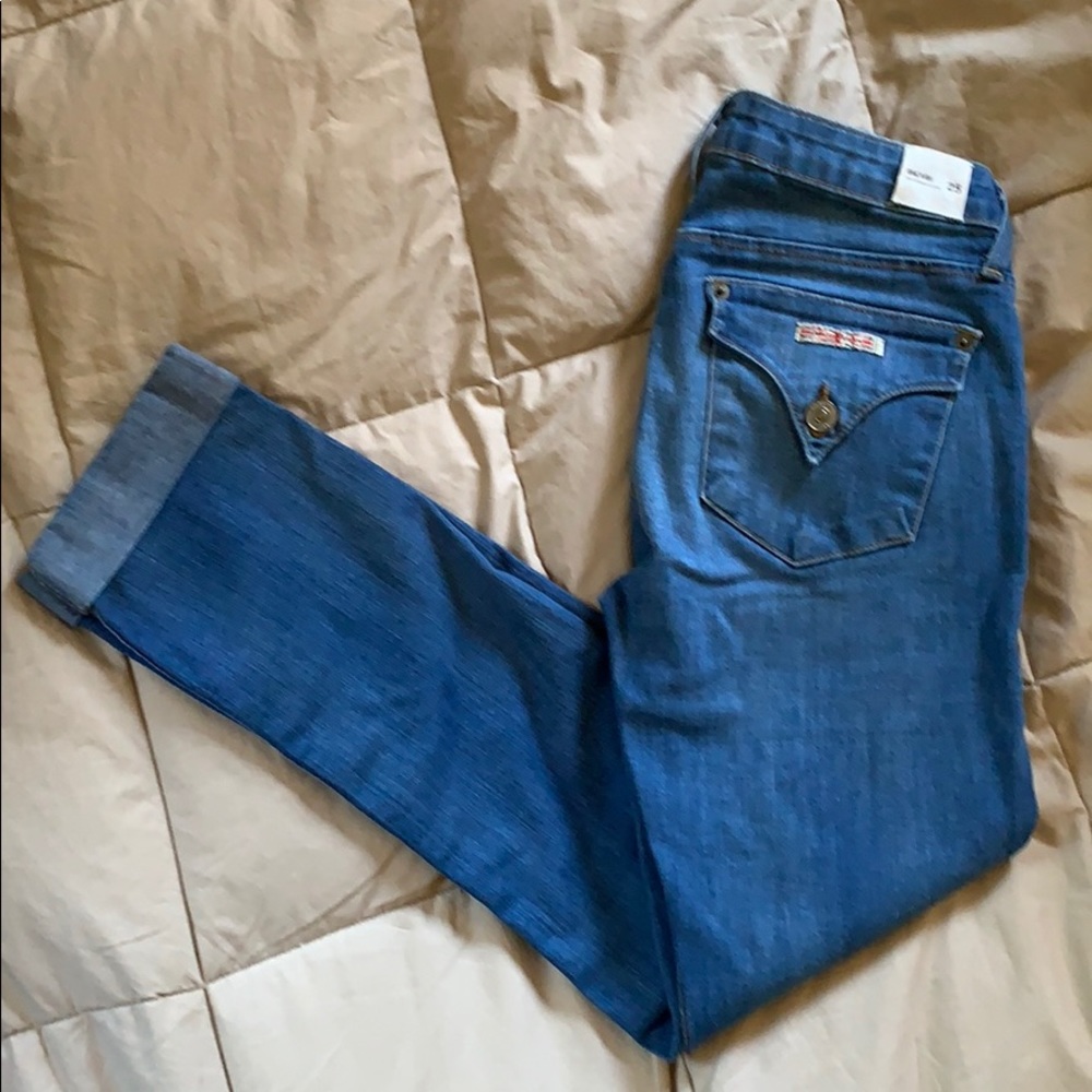 Hudson cropped Bacara jean in light wash